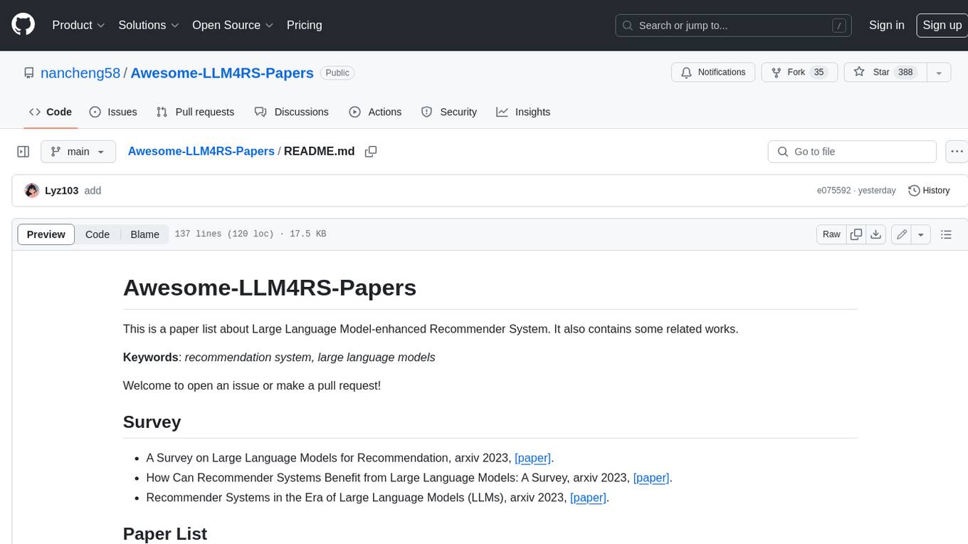 Awesome-LLM4RS-Papers Screenshot