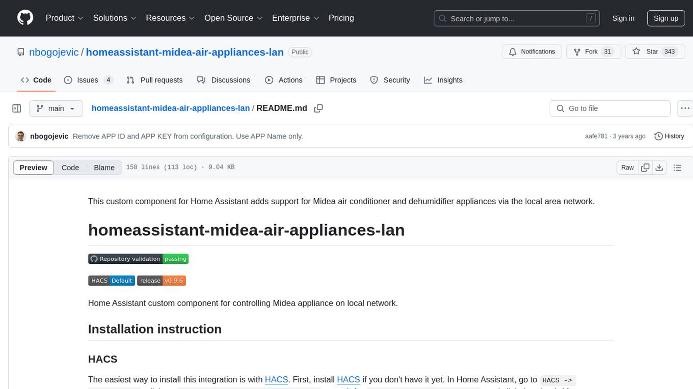 homeassistant-midea-air-appliances-lan Screenshot