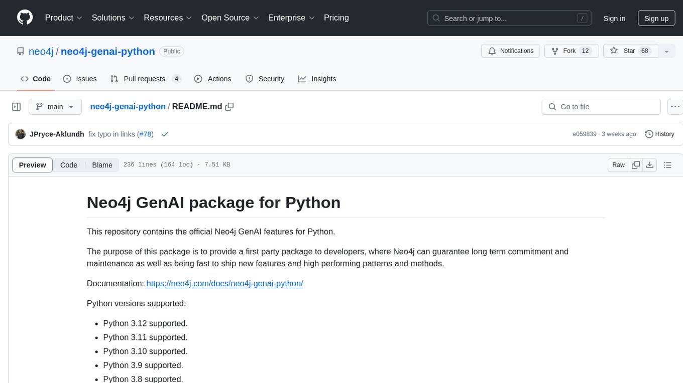 neo4j-genai-python Screenshot