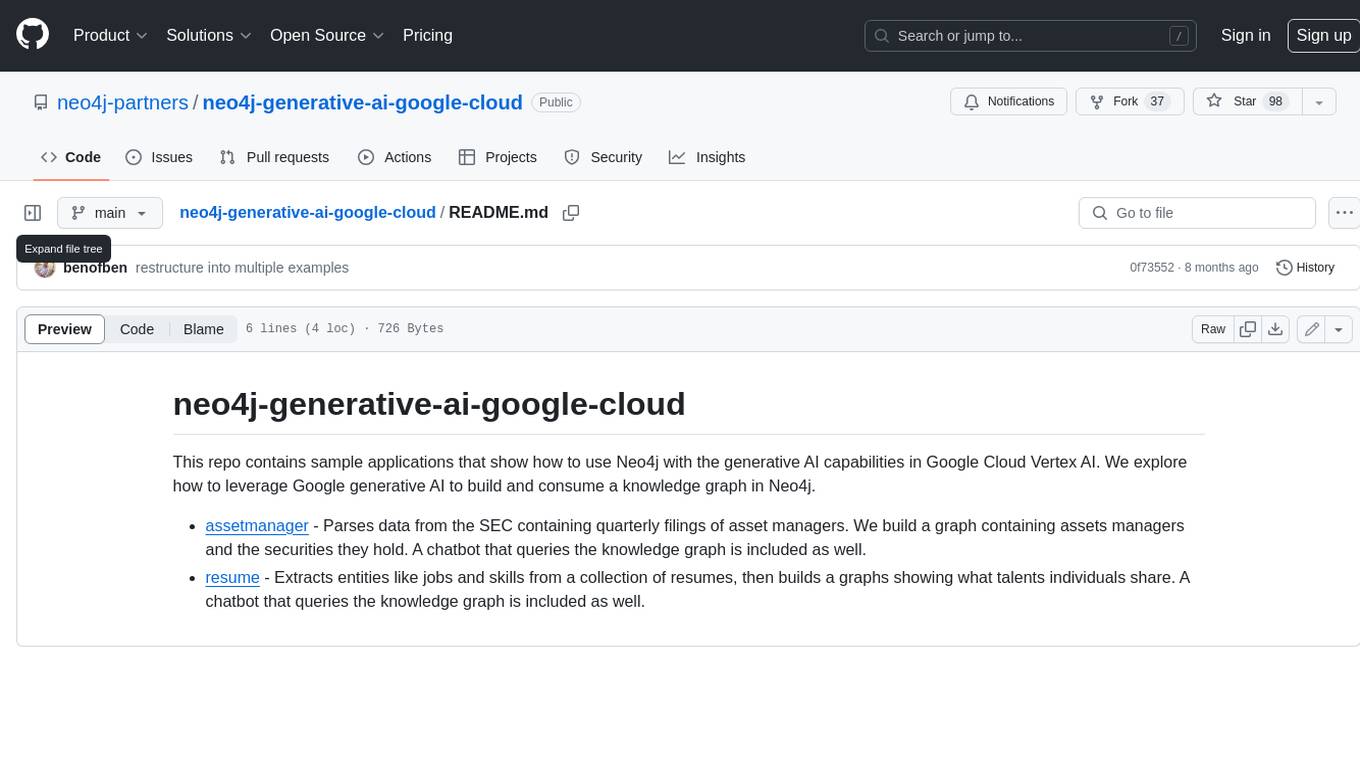 neo4j-generative-ai-google-cloud Screenshot