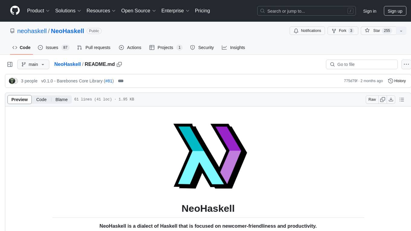 NeoHaskell Screenshot