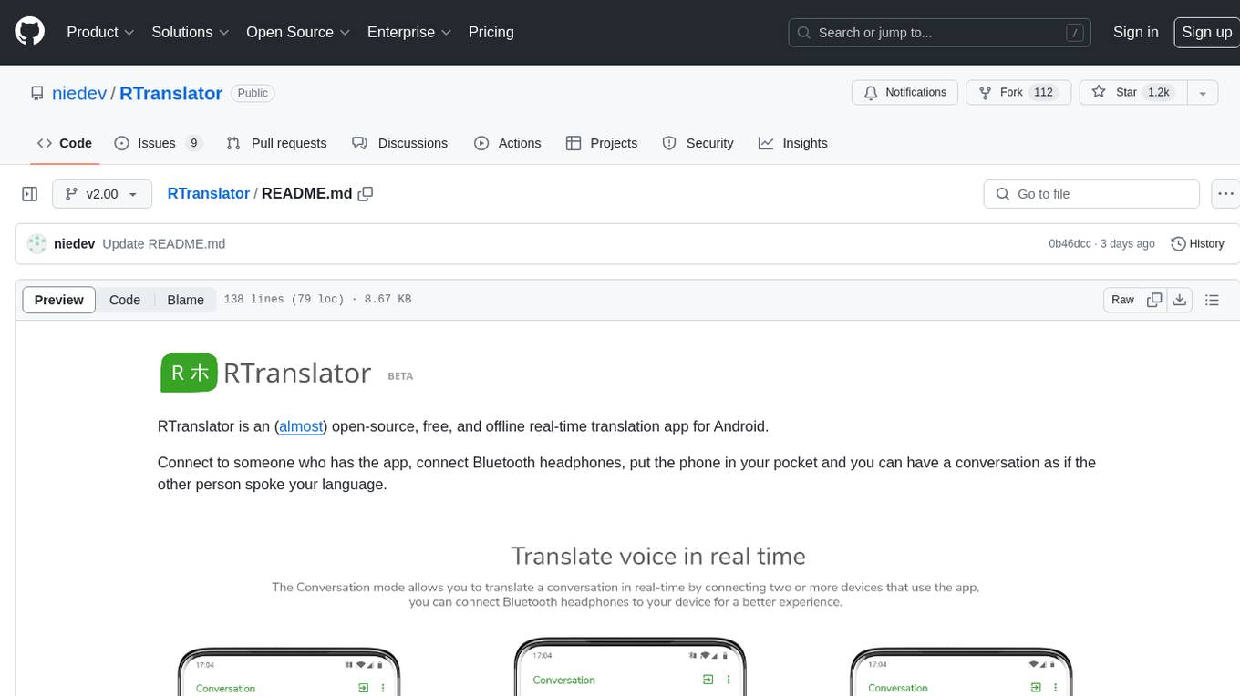 RTranslator Screenshot