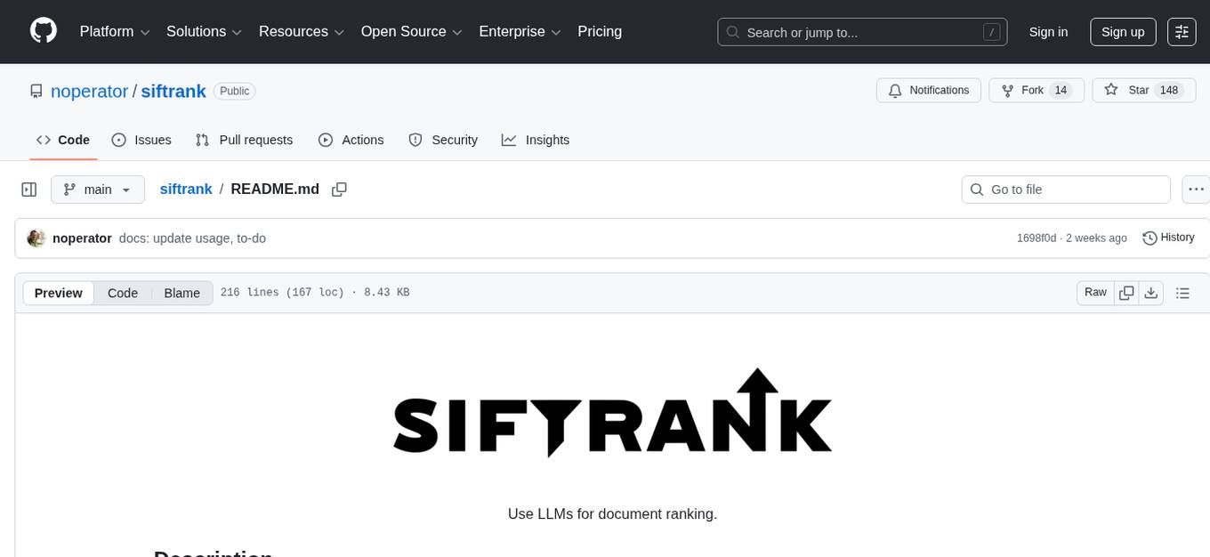 siftrank Screenshot