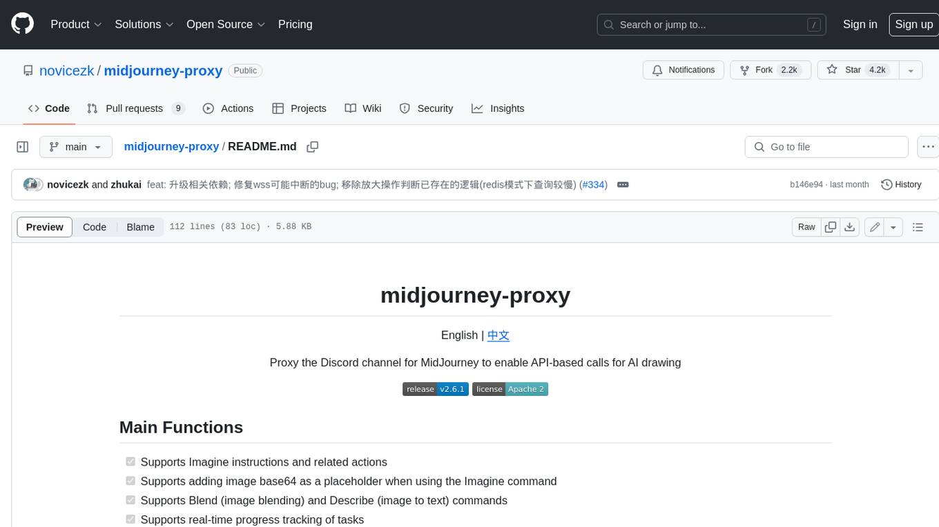 midjourney-proxy Screenshot