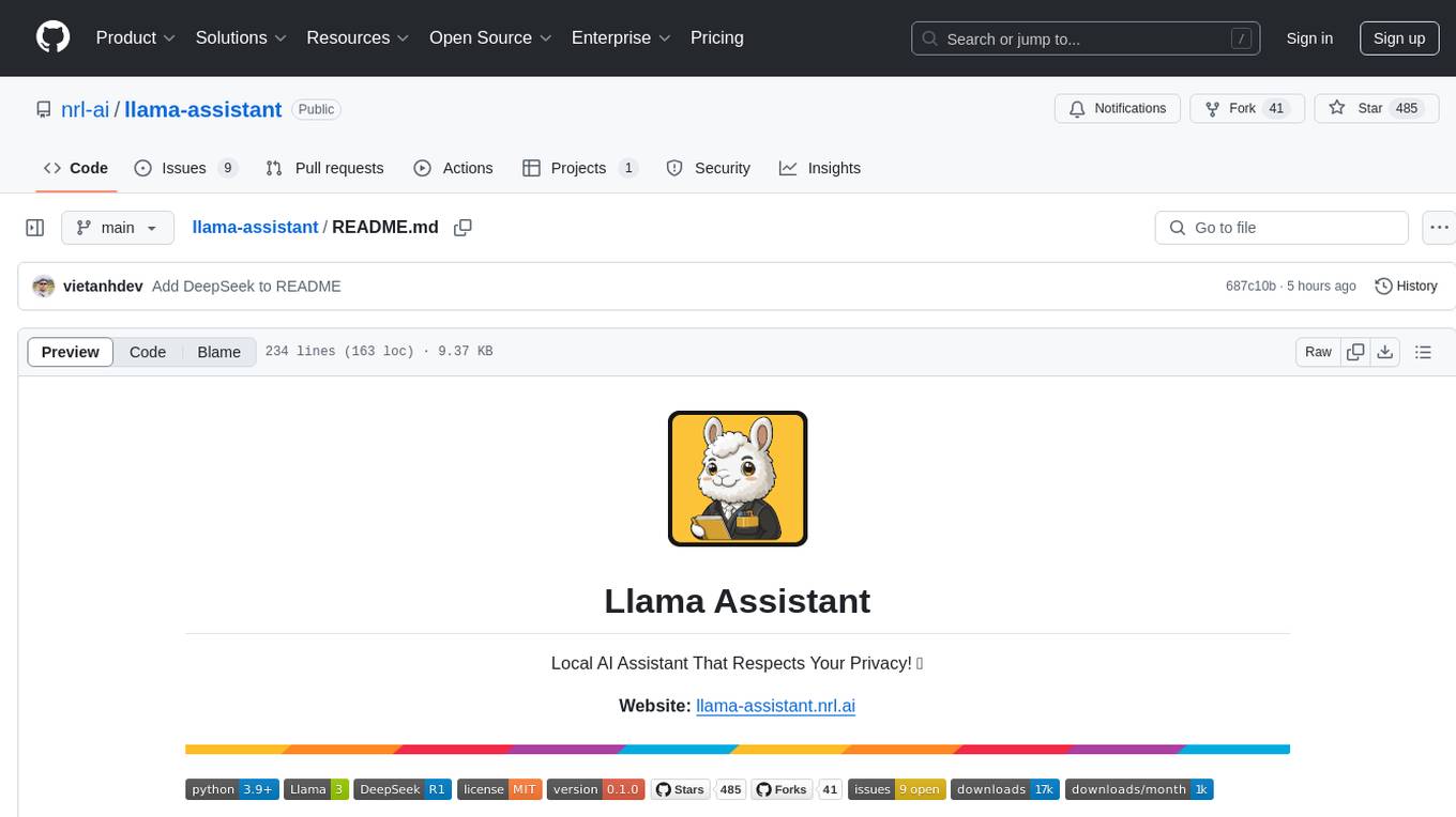 llama-assistant Screenshot