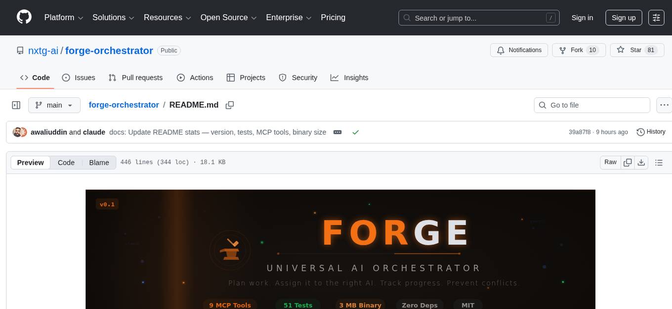 forge-orchestrator Screenshot
