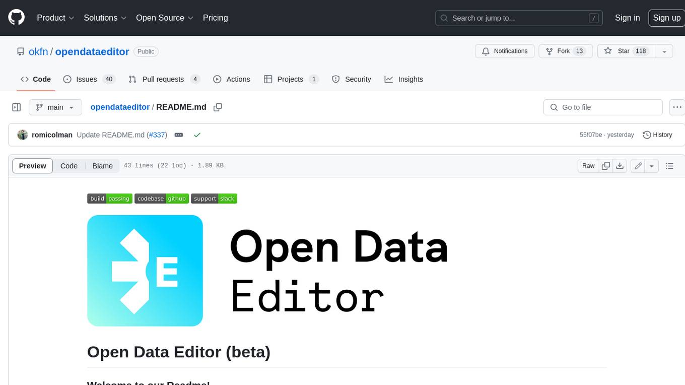 opendataeditor Screenshot