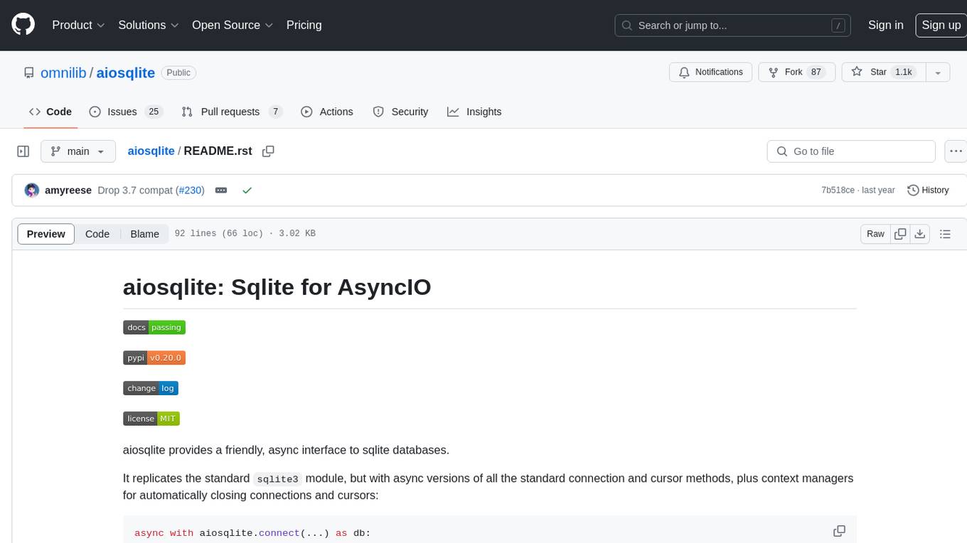 aiosqlite Screenshot