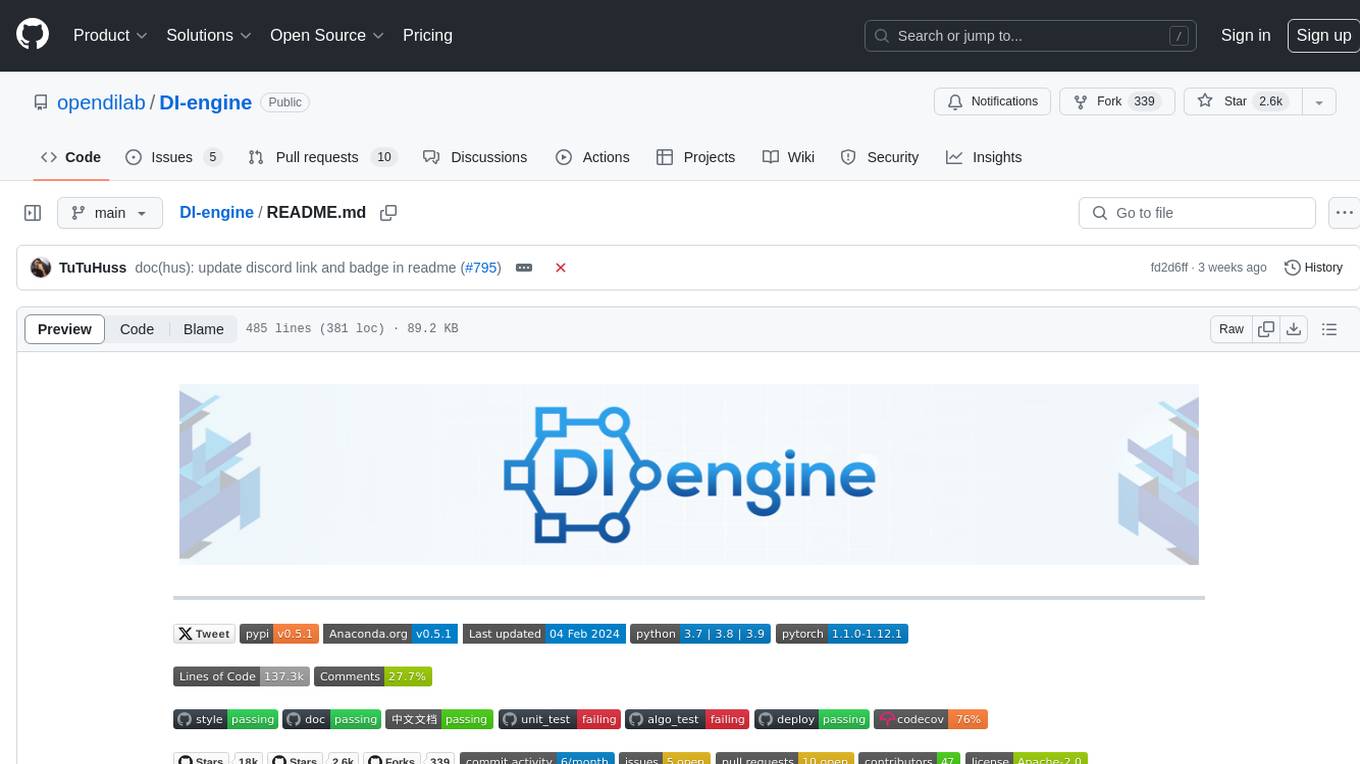 DI-engine Screenshot