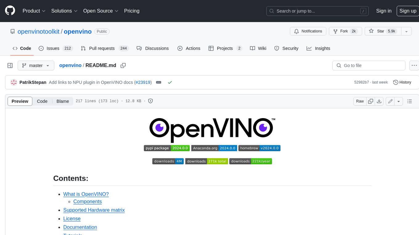 openvino Screenshot