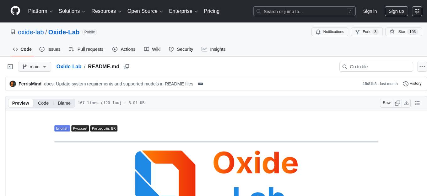 Oxide-Lab Screenshot