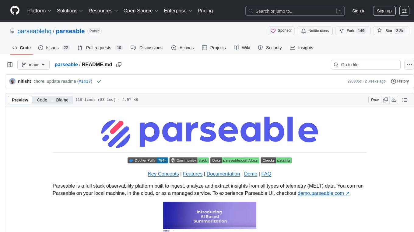 parseable Screenshot