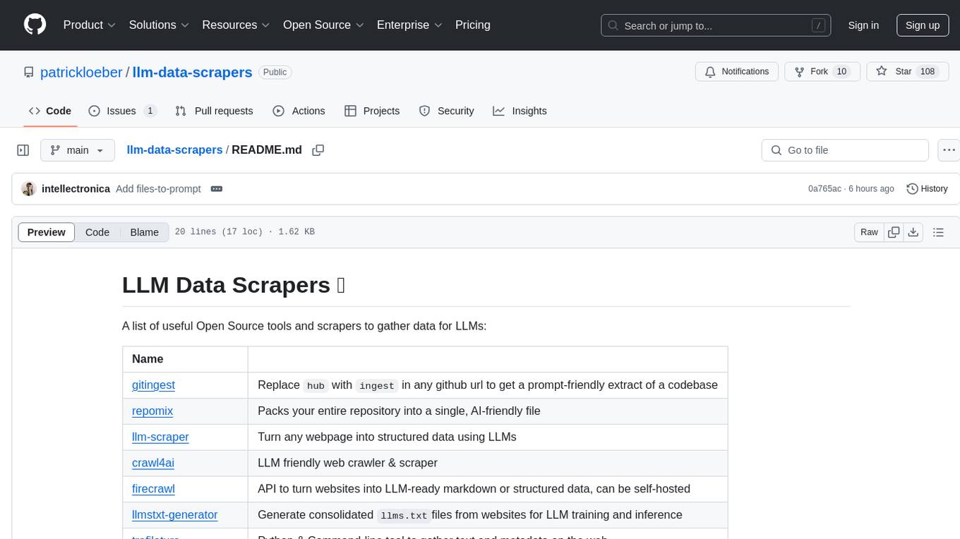 llm-data-scrapers Screenshot