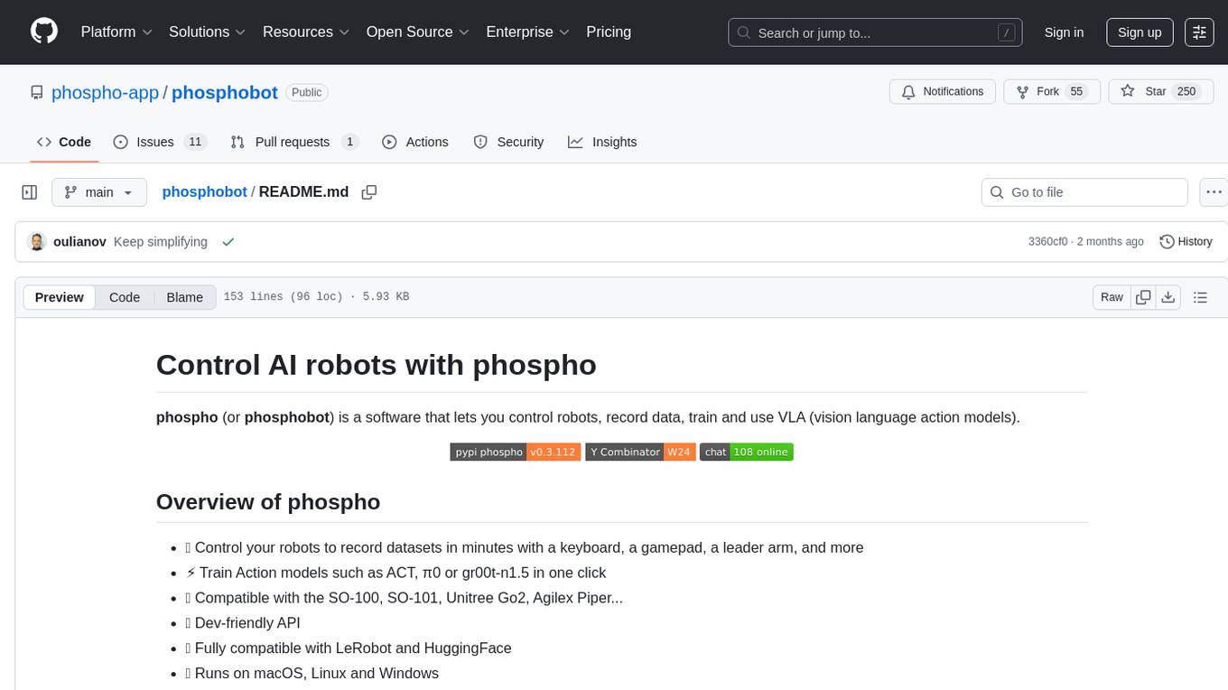 phosphobot Screenshot