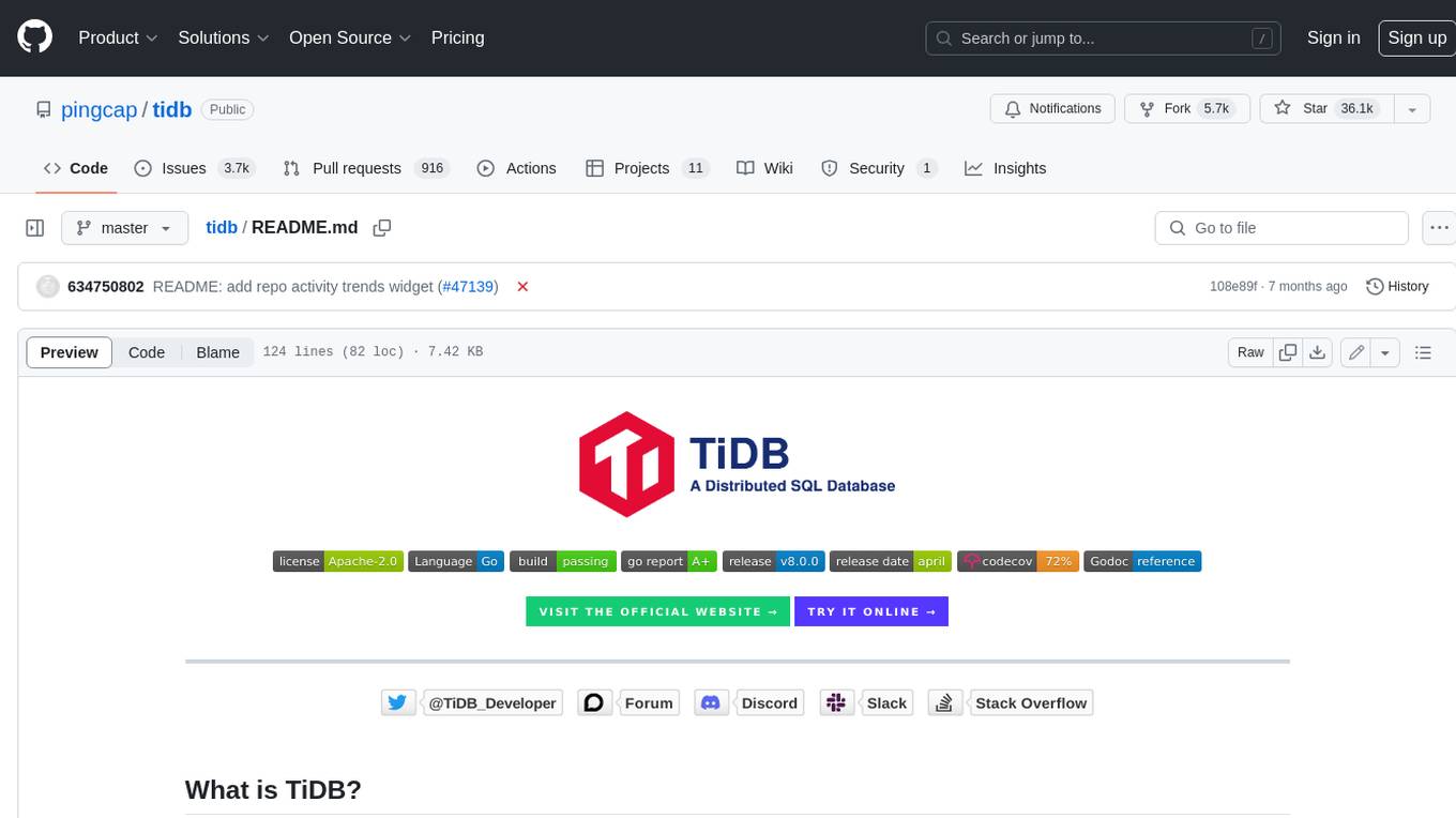 tidb Screenshot