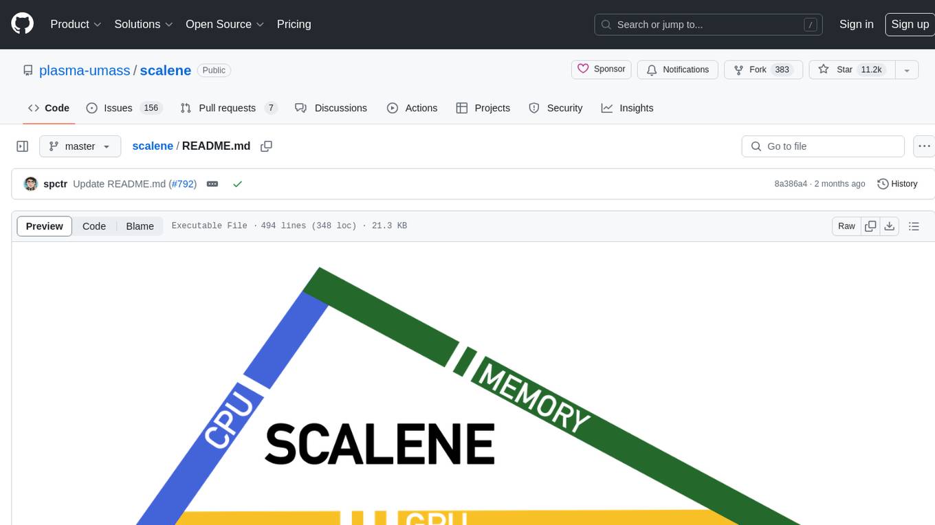 scalene Screenshot