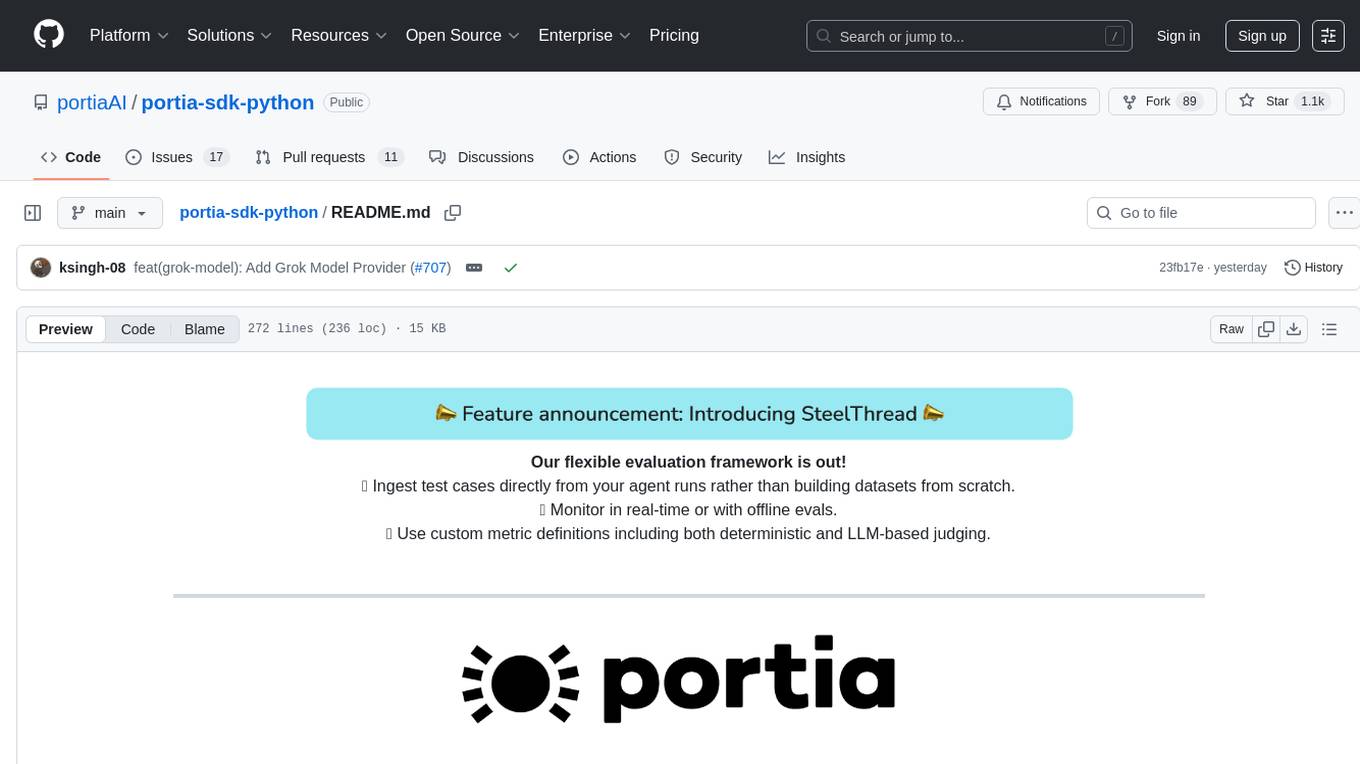 portia-sdk-python Screenshot