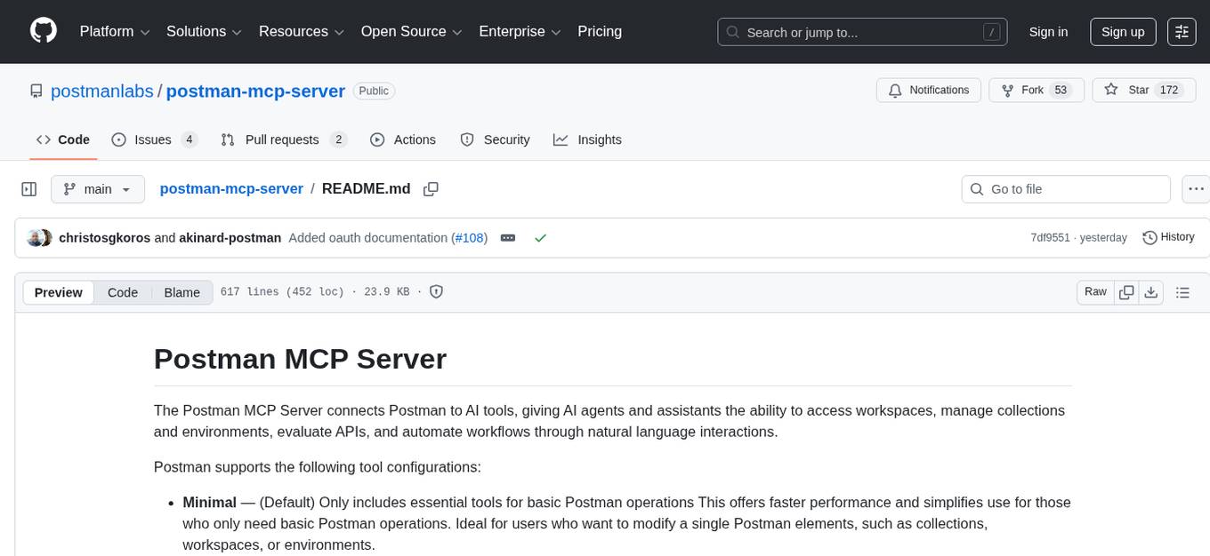 postman-mcp-server Screenshot