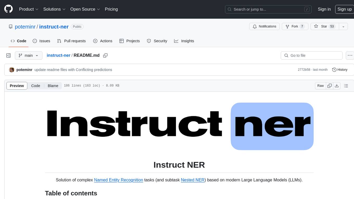 instruct-ner Screenshot