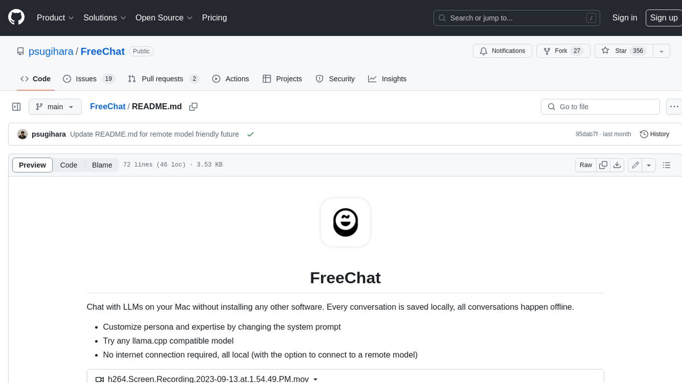 FreeChat Screenshot