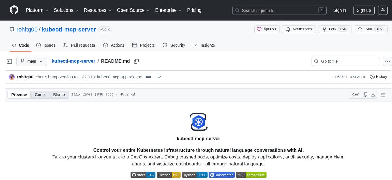 kubectl-mcp-server Screenshot