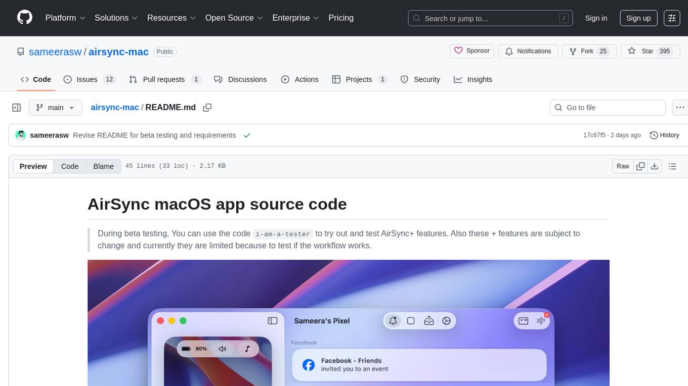 airsync-mac Screenshot