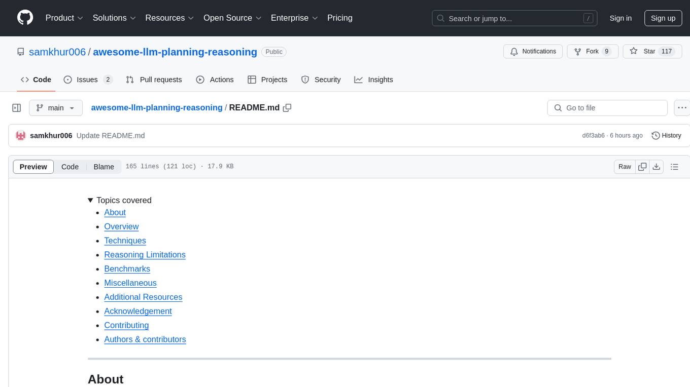 awesome-llm-planning-reasoning Screenshot