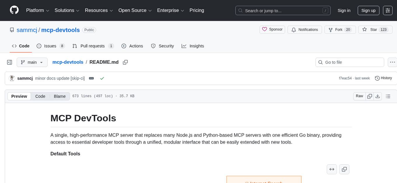 mcp-devtools Screenshot