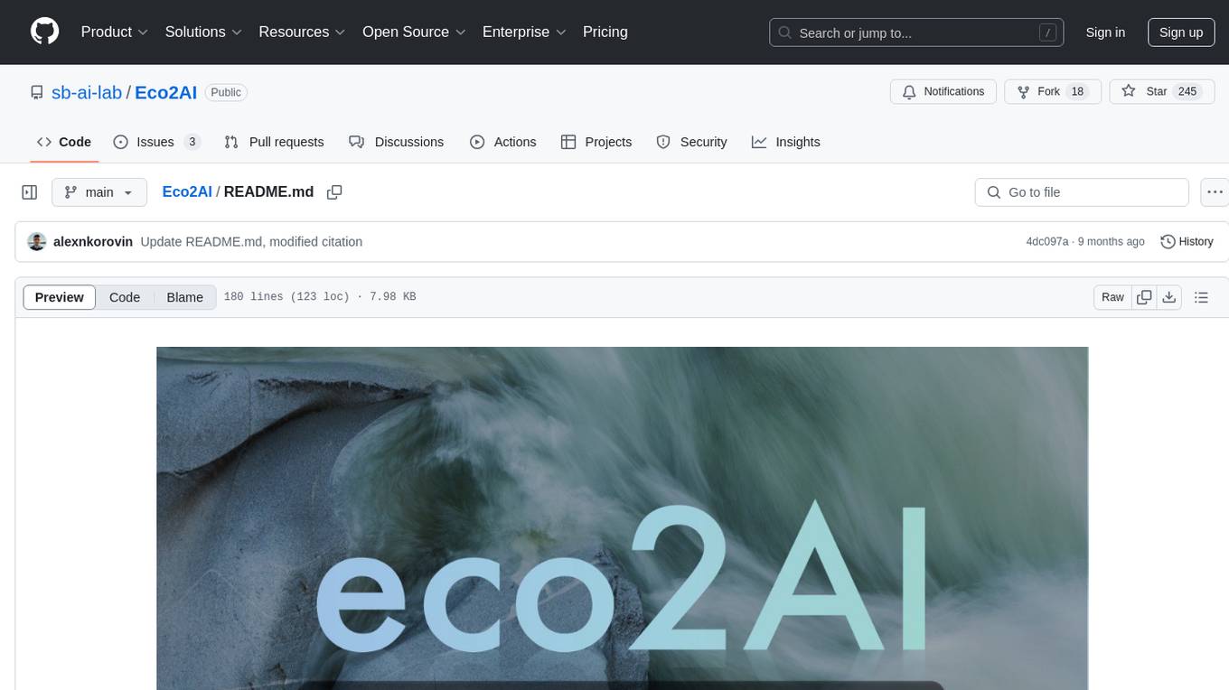 Eco2AI Screenshot