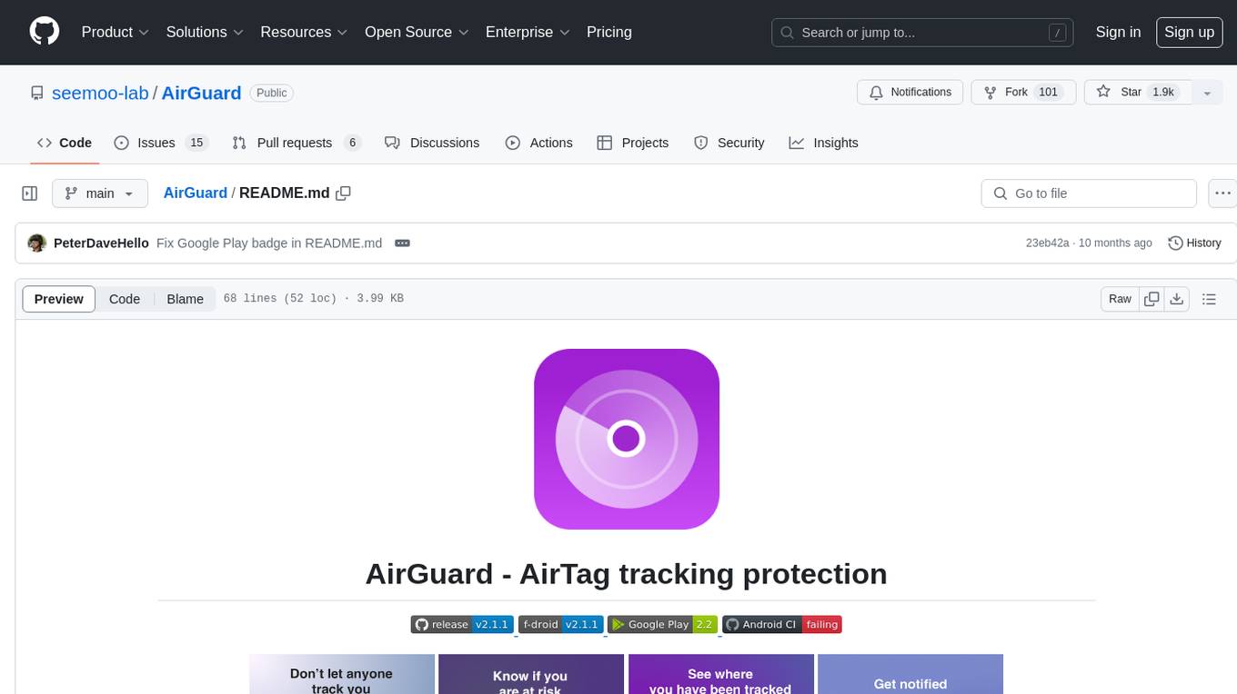 AirGuard Screenshot