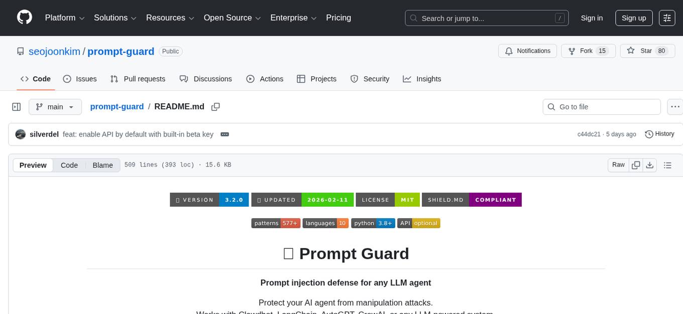 prompt-guard Screenshot