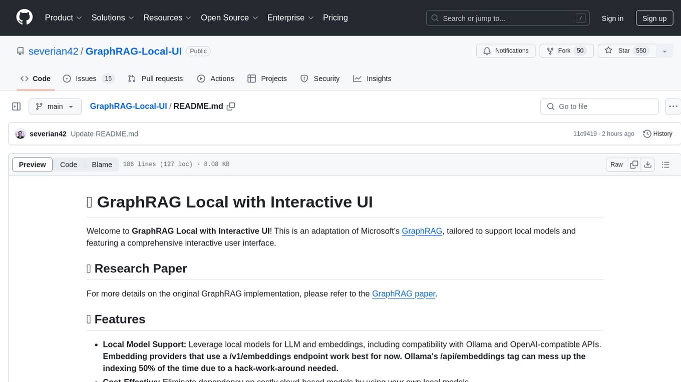 GraphRAG-Local-UI Screenshot