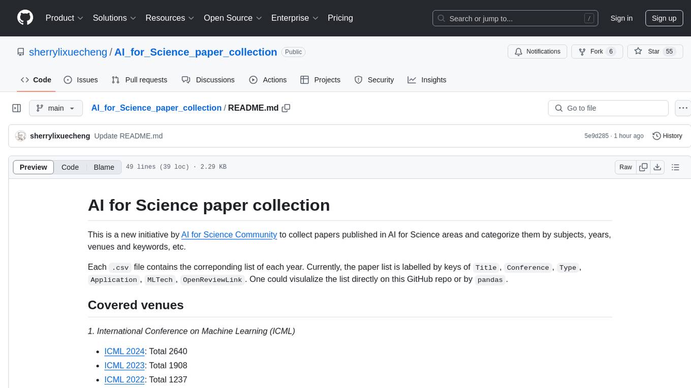 AI_for_Science_paper_collection Screenshot