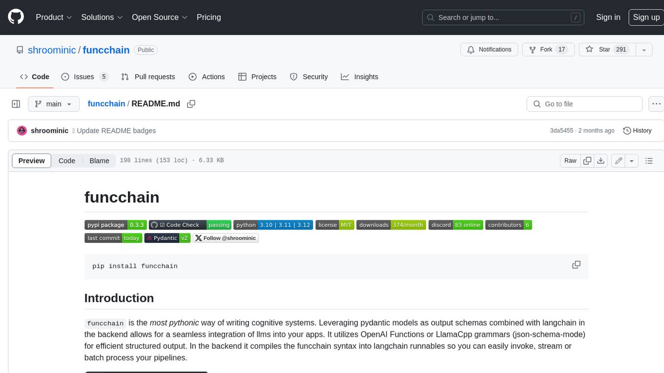 funcchain Screenshot