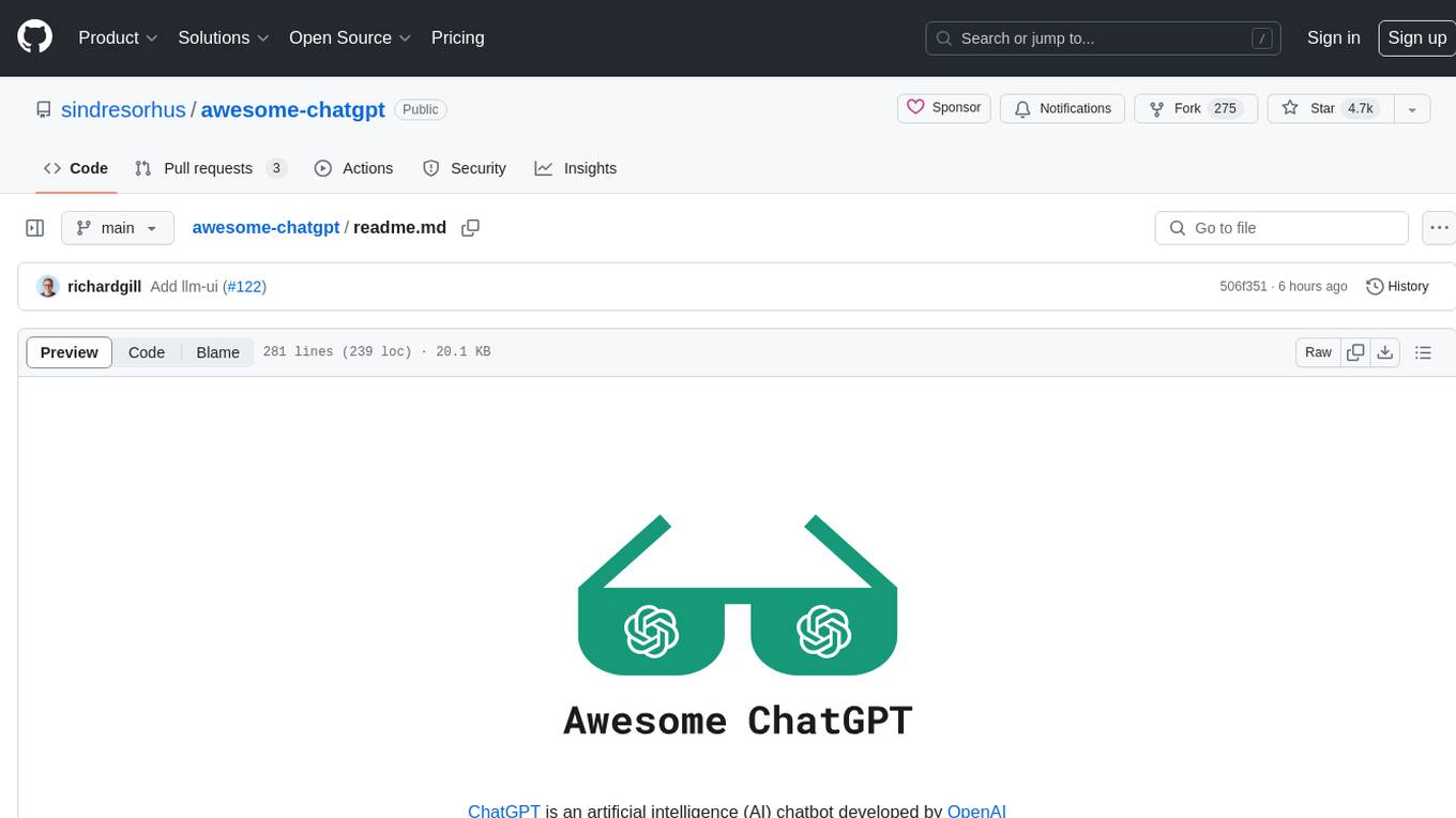 awesome-chatgpt Screenshot