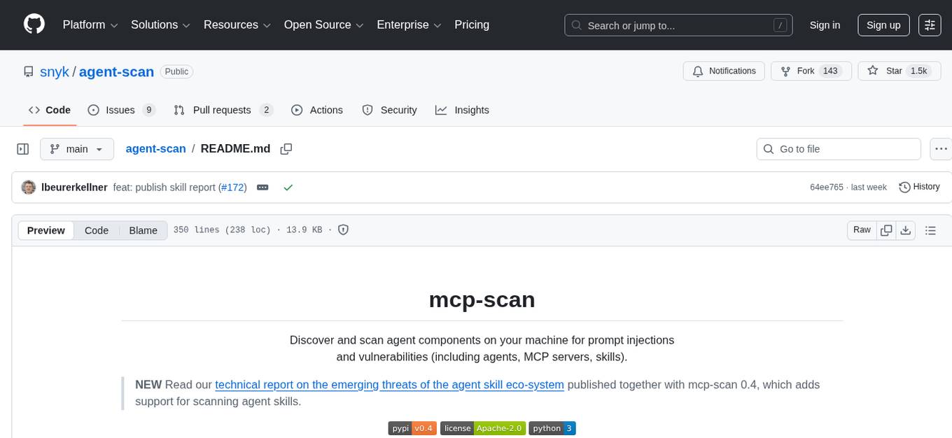 agent-scan Screenshot