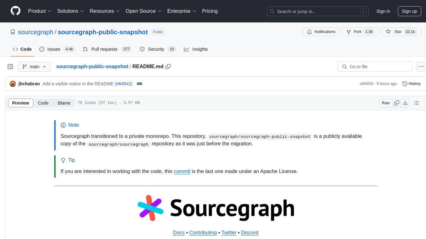 sourcegraph-public-snapshot Screenshot