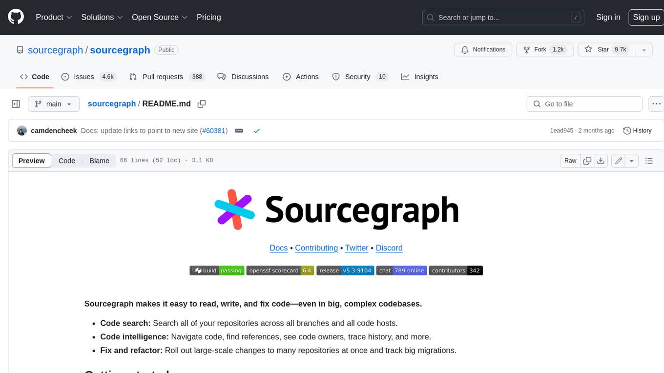 sourcegraph Screenshot