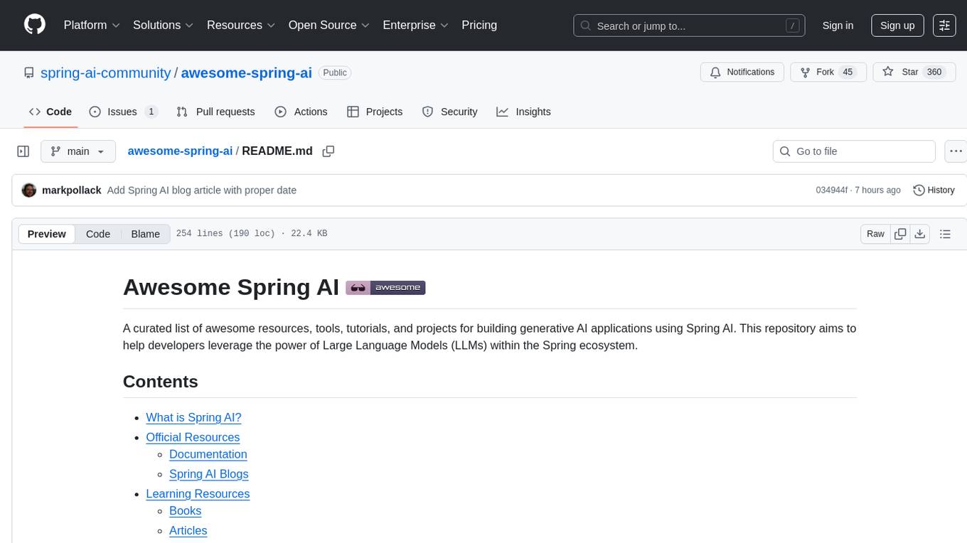 awesome-spring-ai Screenshot
