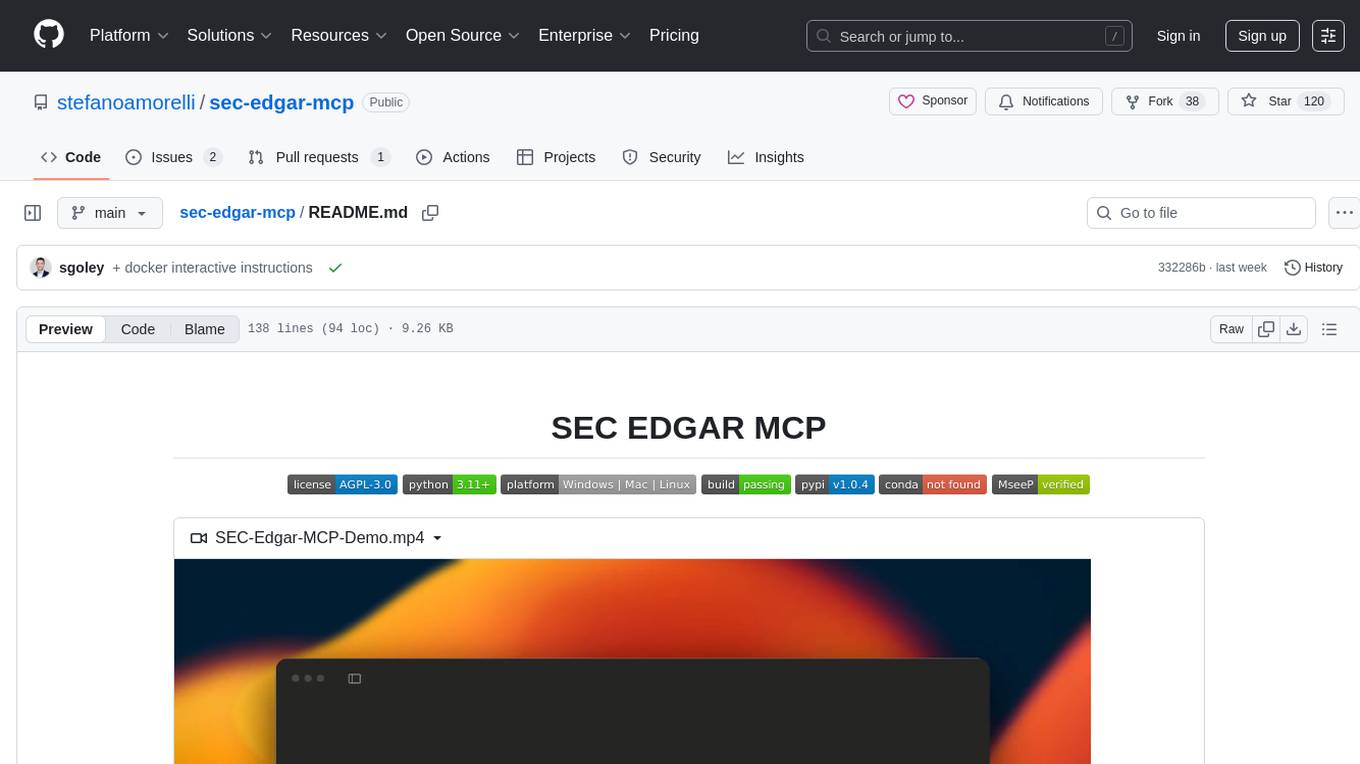 sec-edgar-mcp Screenshot