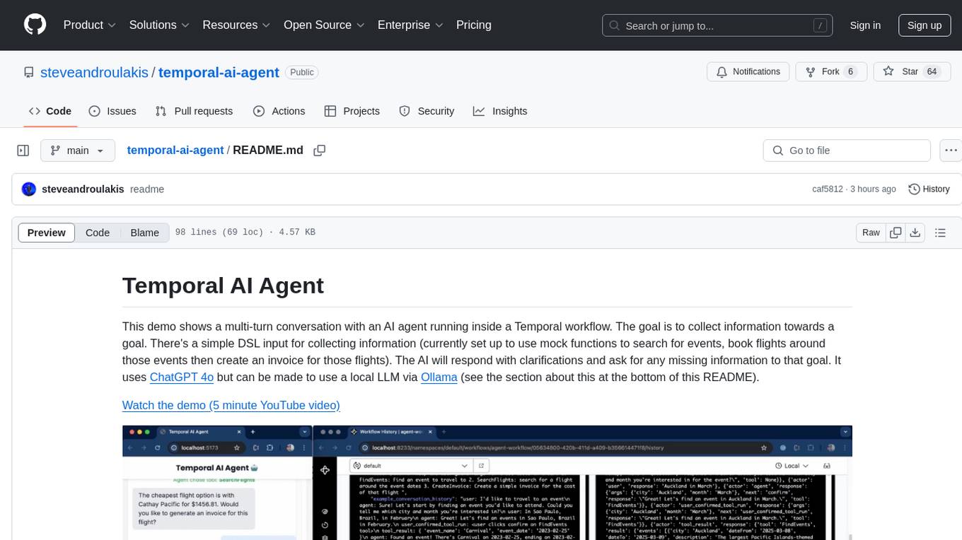 temporal-ai-agent Screenshot