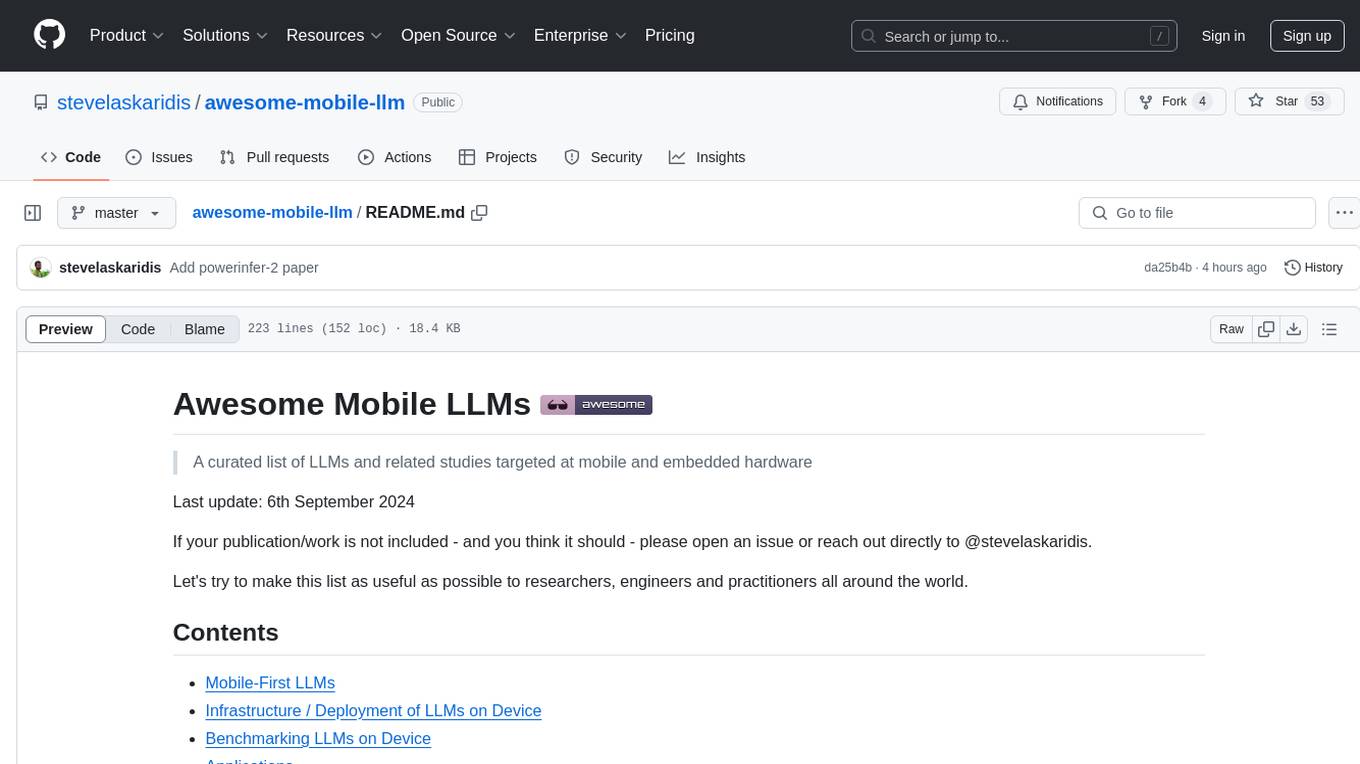 awesome-mobile-llm Screenshot