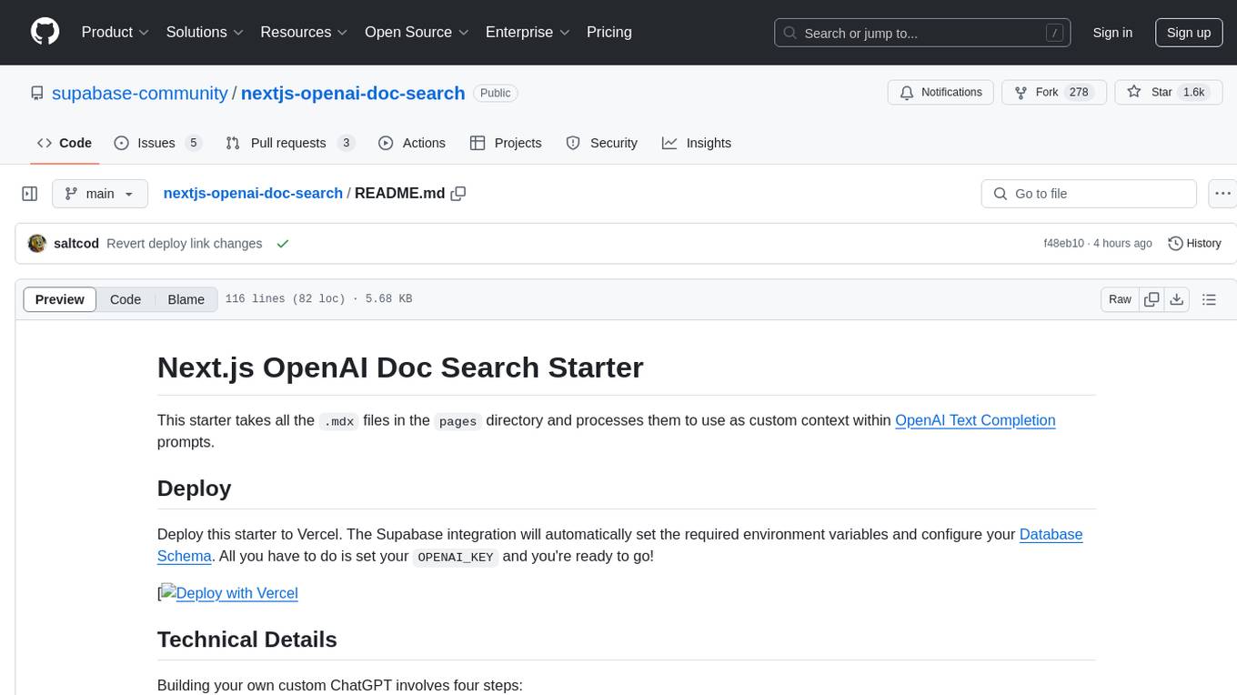 nextjs-openai-doc-search Screenshot