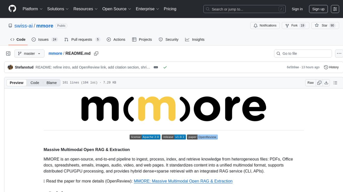 mmore Screenshot