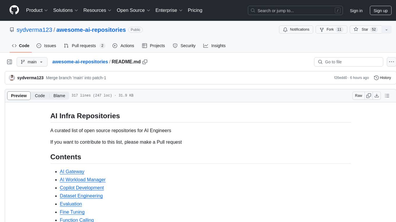 awesome-ai-repositories Screenshot