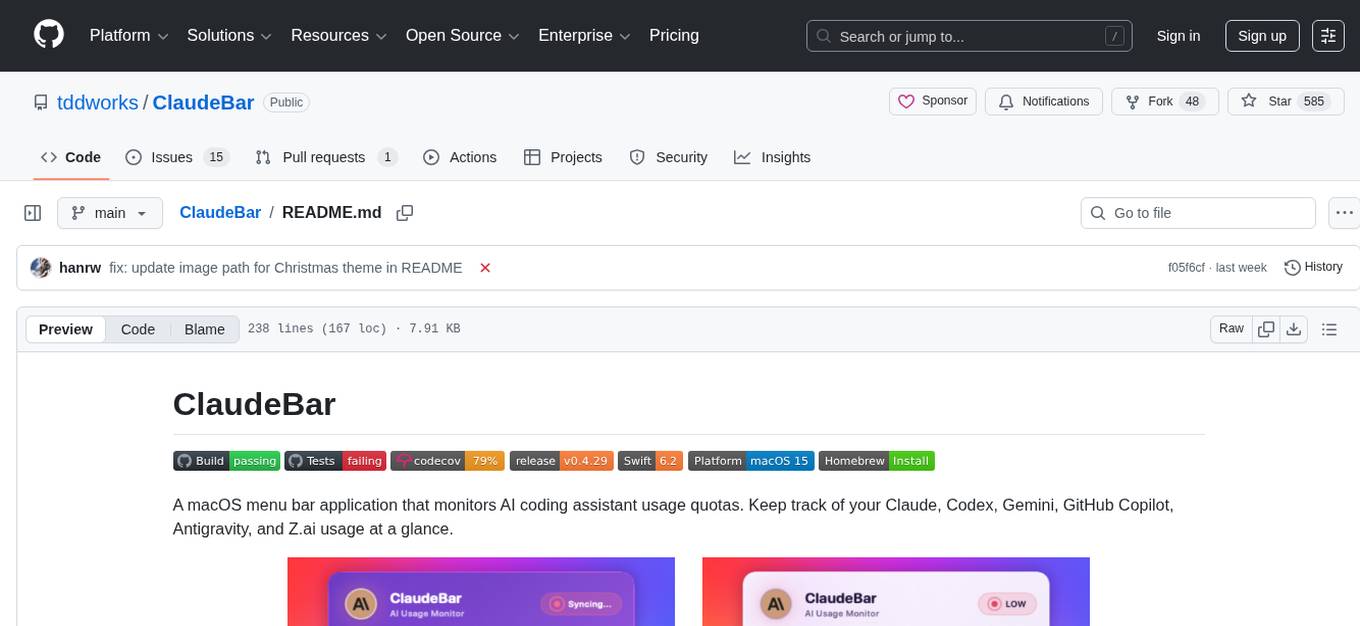 ClaudeBar Screenshot