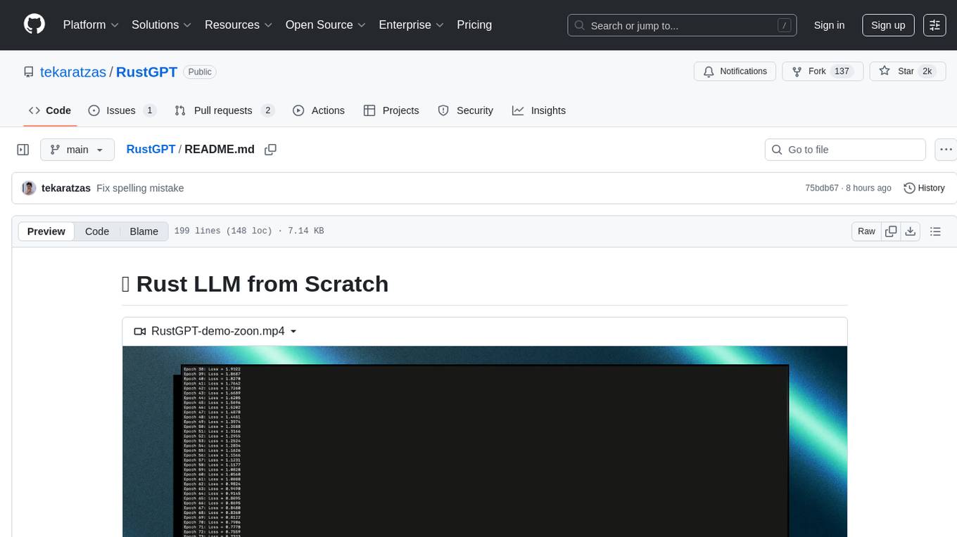 RustGPT Screenshot