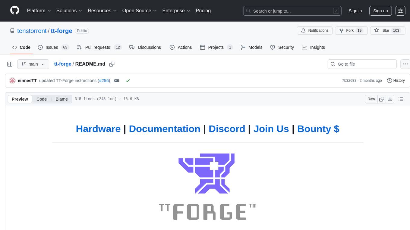 tt-forge Screenshot
