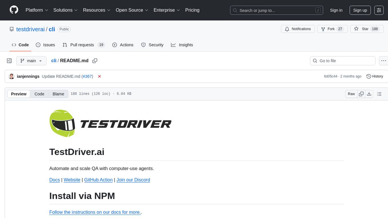 cli Screenshot