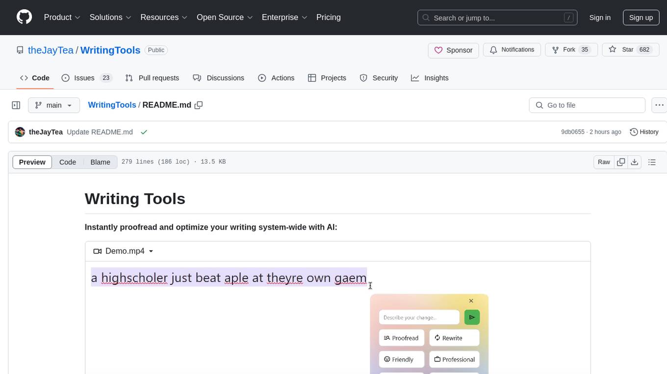 WritingTools Screenshot